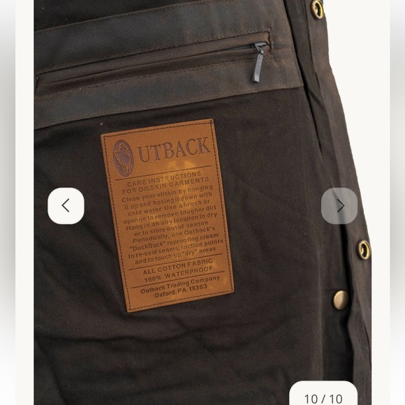 Low Rider Brown Duster Duck Cloth Oil Skin Waxed Cotton Trench Coat - Picture 7 of 16